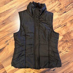 Womens Outer Edge Brown Puffer Vest Size L